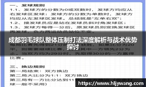 成都羽毛球队整体压制打法深度解析与战术优势探讨